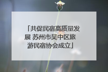 共促民宿高质量发展 苏州市吴中区旅游民宿协会成立