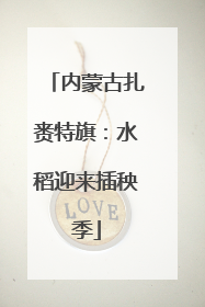 内蒙古扎赉特旗：水稻迎来插秧季
