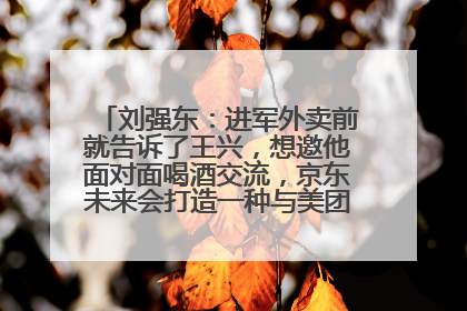 刘强东：进军外卖前就告诉了王兴，想邀他面对面喝酒交流，京东未来会打造一种与美团不同的商业模式