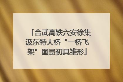 合武高铁六安徐集汲东特大桥“一桥飞架”图景初具雏形