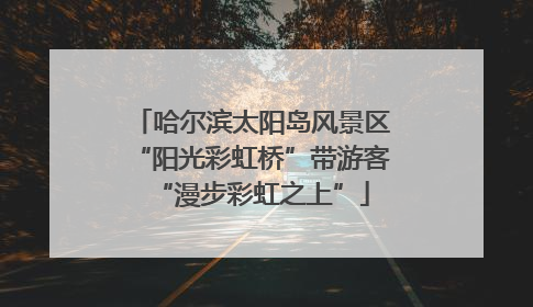 哈尔滨太阳岛风景区“阳光彩虹桥”带游客“漫步彩虹之上”