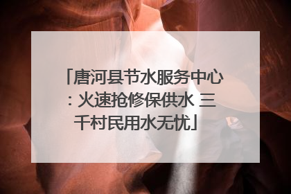 唐河县节水服务中心：火速抢修保供水 三千村民用水无忧