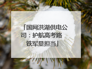 国网洪湖供电公司：护航高考路 铁军显担当