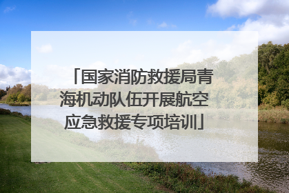 国家消防救援局青海机动队伍开展航空应急救援专项培训