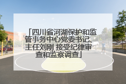 四川省河湖保护和监管事务中心党委书记、主任刘刚 接受纪律审查和监察调查
