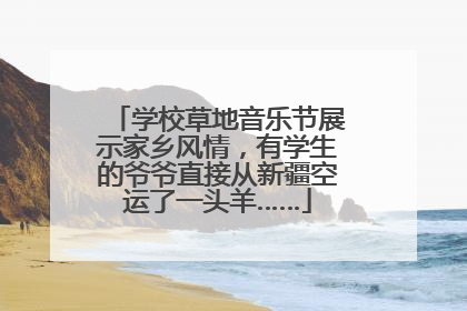 学校草地音乐节展示家乡风情，有学生的爷爷直接从新疆空运了一头羊……
