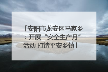 安阳市龙安区马家乡：开展“安全生产月”活动 打造平安乡镇