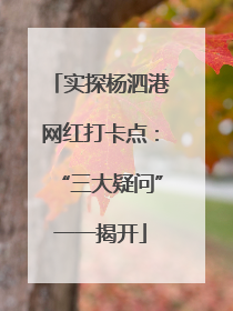 实探杨泗港网红打卡点：“三大疑问”一一揭开