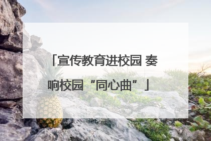 宣传教育进校园 奏响校园“同心曲”