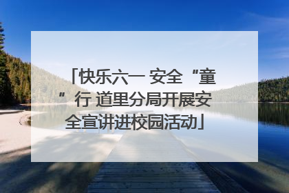 快乐六一 安全“童”行 道里分局开展安全宣讲进校园活动