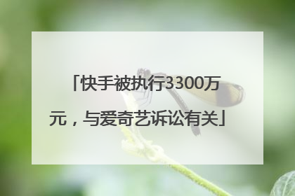 快手被执行3300万元，与爱奇艺诉讼有关