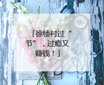 徐楼村过“节”，过瘾又赚钱！