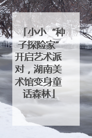 小小“种子探险家”开启艺术派对，湖南美术馆变身童话森林