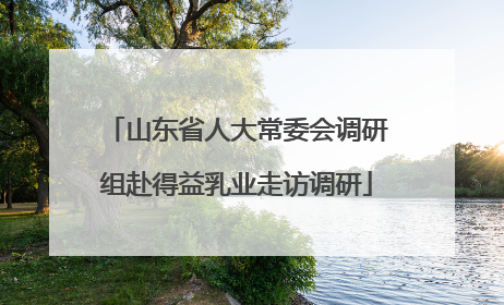 山东省人大常委会调研组赴得益乳业走访调研