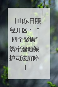 山东日照经开区：“四个聚焦”筑牢湿地保护司法屏障