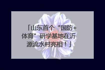 山东首个“国防+体育”研学基地在沂源流水村亮相！