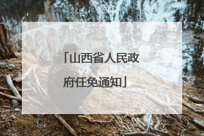 山西省人民政府任免通知