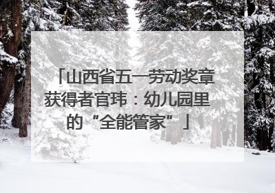 山西省五一劳动奖章获得者官玮：幼儿园里的“全能管家”