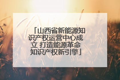 山西省新能源知识产权运营中心成立 打造能源革命知识产权新引擎