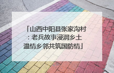 山西中阳县张家沟村：老兵故事浸润乡土 温情乡邻共筑国防情