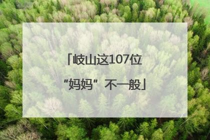 岐山这107位“妈妈”不一般
