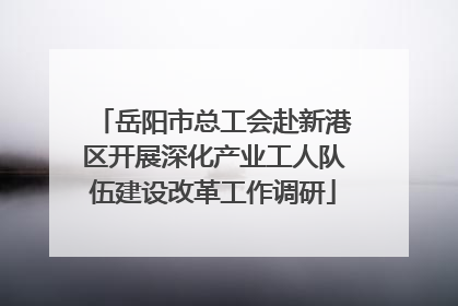 岳阳市总工会赴新港区开展深化产业工人队伍建设改革工作调研