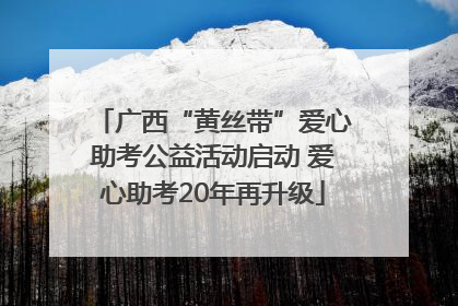 广西“黄丝带”爱心助考公益活动启动 爱心助考20年再升级