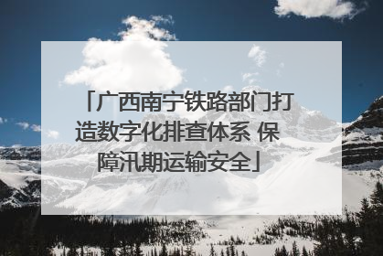 广西南宁铁路部门打造数字化排查体系 保障汛期运输安全
