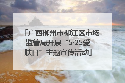 广西柳州市柳江区市场监管局开展“5·25爱肤日”主题宣传活动