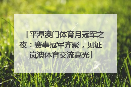 平潭澳门体育月冠军之夜：赛事冠军齐聚，见证岚澳体育交流高光