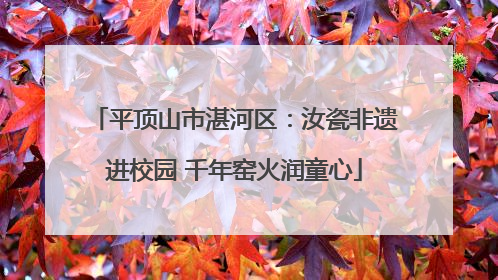 平顶山市湛河区：汝瓷非遗进校园 千年窑火润童心