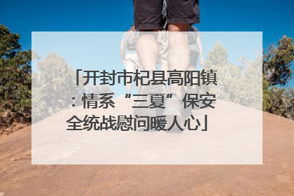 开封市杞县高阳镇：情系“三夏”保安全统战慰问暖人心