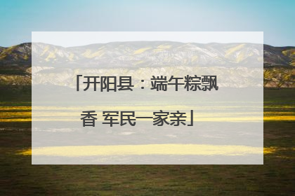 开阳县：端午粽飘香 军民一家亲