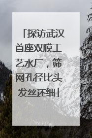 探访武汉首座双膜工艺水厂，筛网孔径比头发丝还细