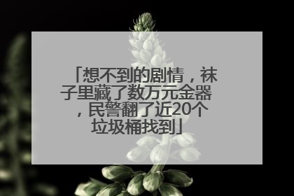 想不到的剧情，袜子里藏了数万元金器，民警翻了近20个垃圾桶找到