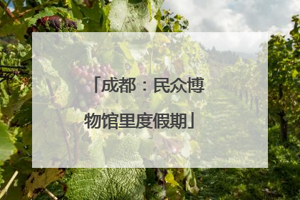 成都：民众博物馆里度假期