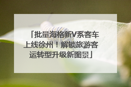 批量海格新V系客车上线徐州！解锁旅游客运转型升级新图景