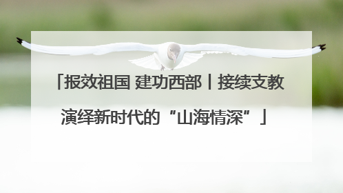 报效祖国 建功西部丨接续支教 演绎新时代的“山海情深”