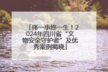 择一事终一生！2024年四川省“文物安全守护者”及优秀案例揭晓