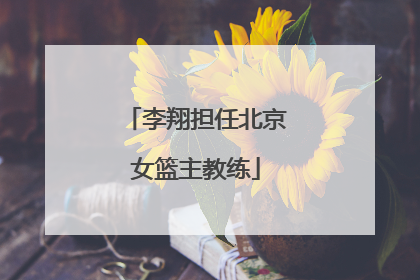 李翔担任北京女篮主教练