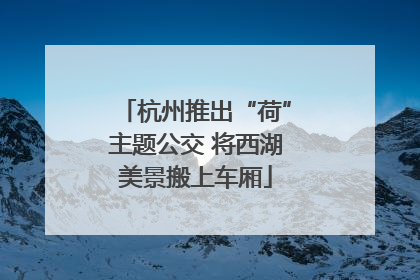 杭州推出“荷”主题公交 将西湖美景搬上车厢