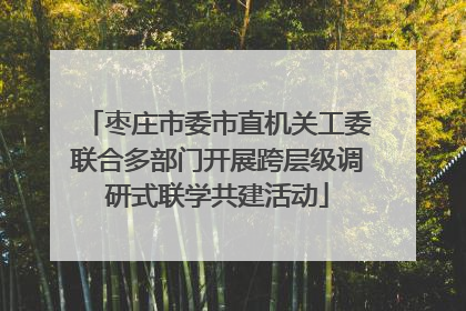 枣庄市委市直机关工委联合多部门开展跨层级调研式联学共建活动
