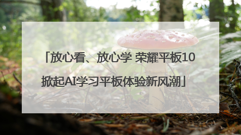 放心看、放心学 荣耀平板10掀起AI学习平板体验新风潮