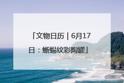 文物日历｜6月17日：蜥蜴纹彩陶罐