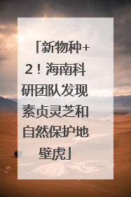 新物种+2！海南科研团队发现素贞灵芝和自然保护地壁虎