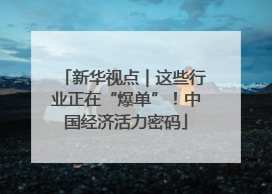 新华视点｜这些行业正在“爆单”！中国经济活力密码
