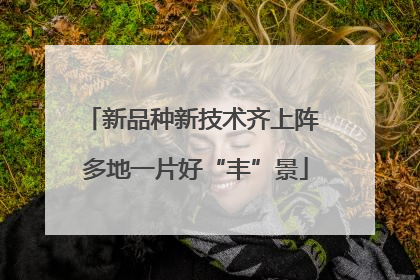 新品种新技术齐上阵 多地一片好“丰”景