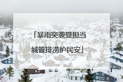 暴雨突袭显担当 城管排涝护民安