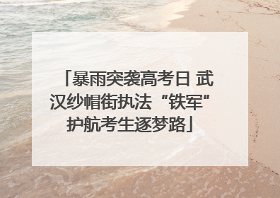 暴雨突袭高考日 武汉纱帽街执法“铁军”护航考生逐梦路