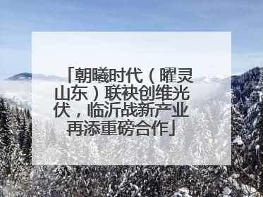 朝曦时代（曜灵山东）联袂创维光伏，临沂战新产业再添重磅合作